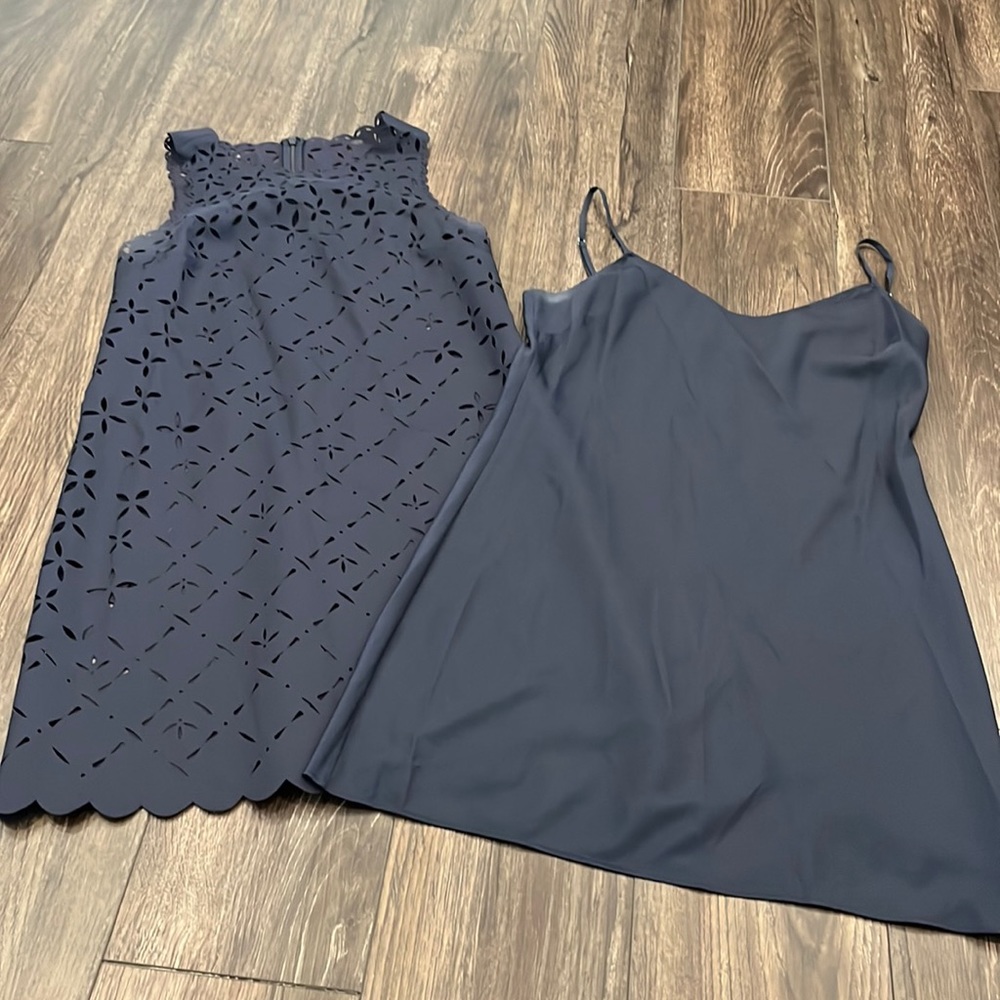 J Crew Navy Dress & Slip